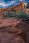 USA, Arizona. Landscape with mountain and valley landscape. Art Print